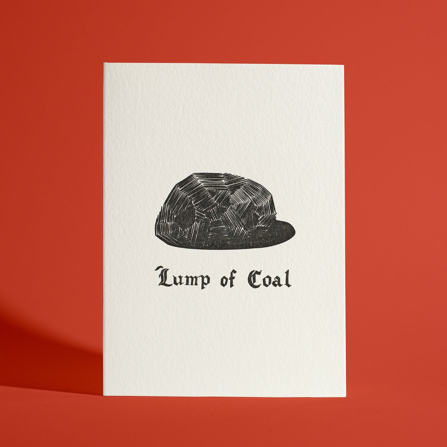 Lump of Coal Letterpress Greeting Card