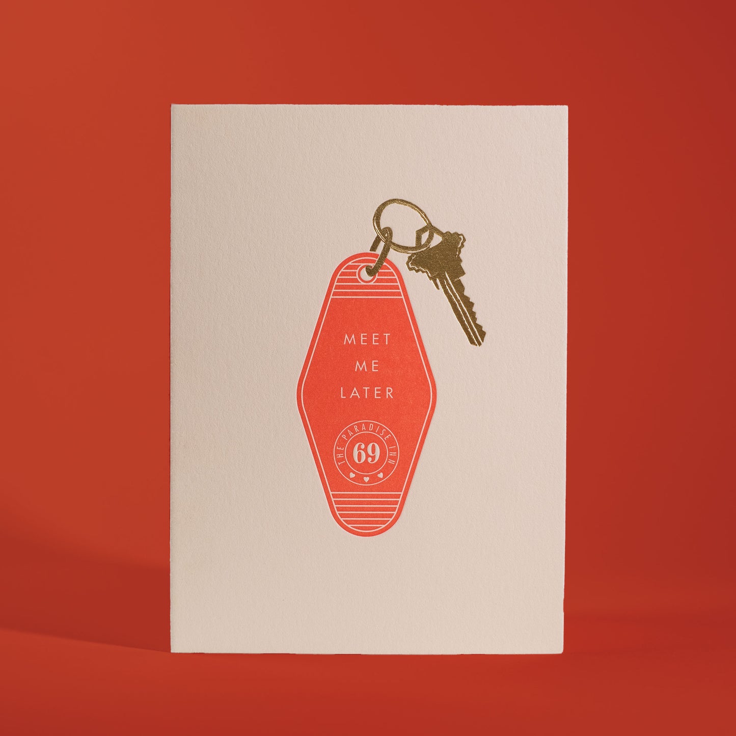 Meet Me Later? Letterpress and Gold Foil Greeting Card