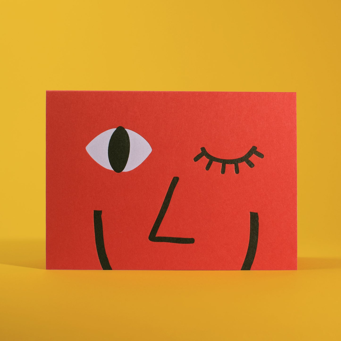 Wink Letterpress Greeting Card