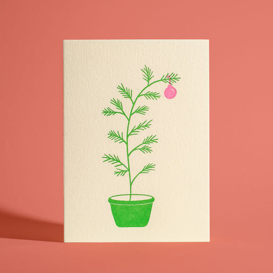 Little Christmas Tree Letterpress Greeting Card