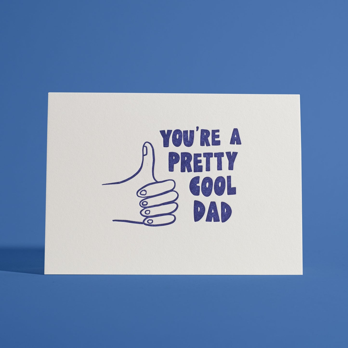 Cool Dad Letterpress Greeting Card