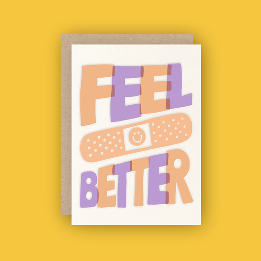 Feel Better Letterpress Greeting Card