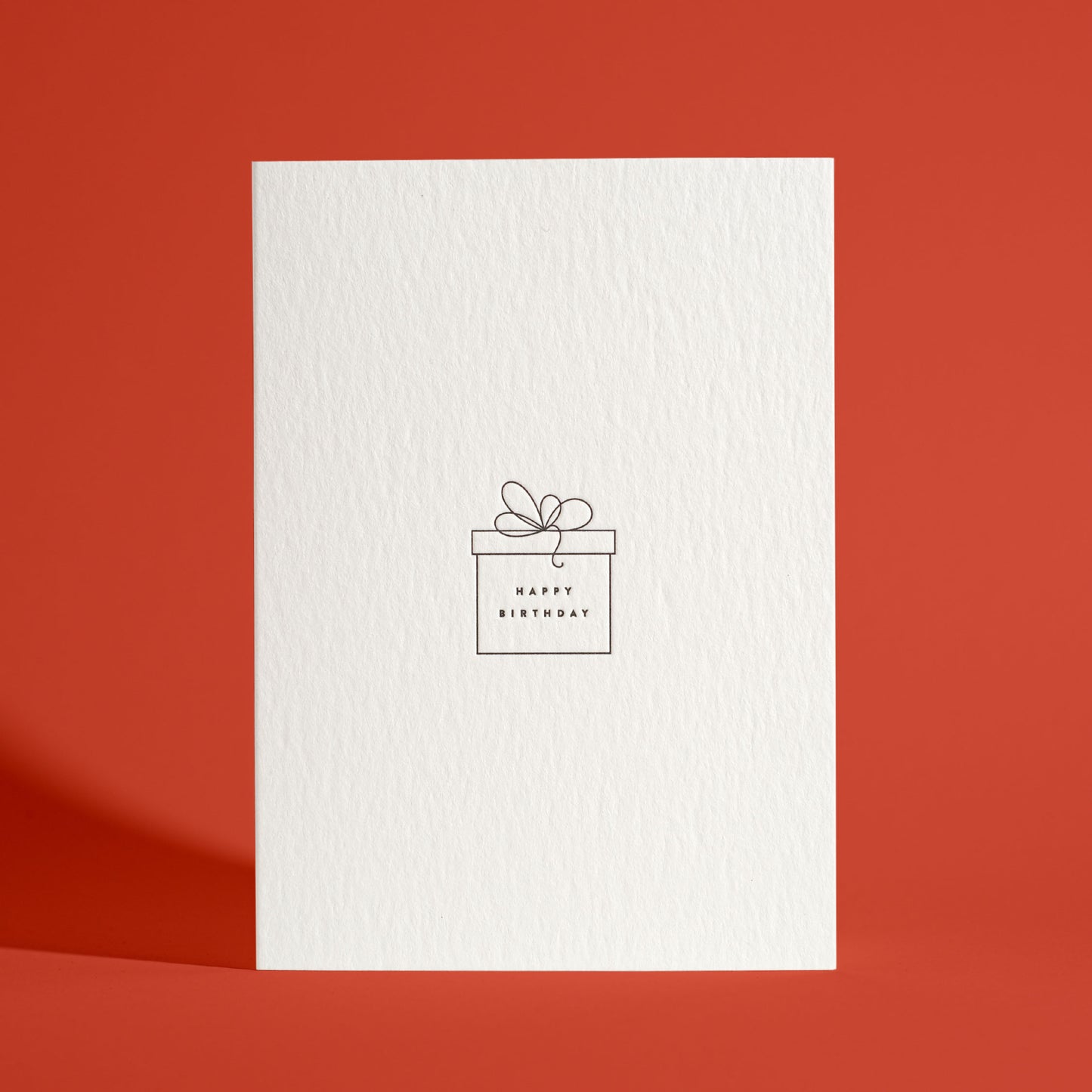 Happy Birthday Present Icon Letterpress Greeting Card