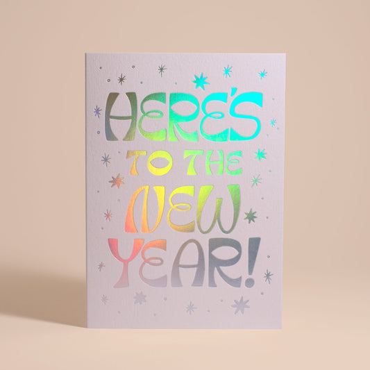 Here's to the New Year Foil Greeting Card