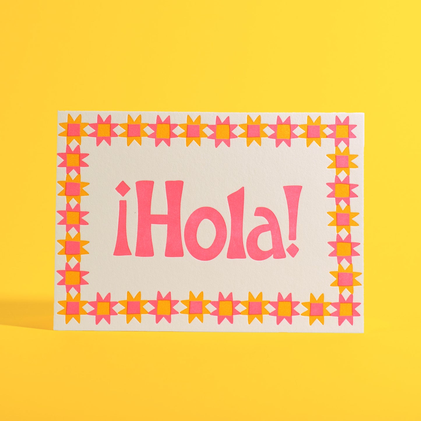 Hola Letterpress Greeting Card