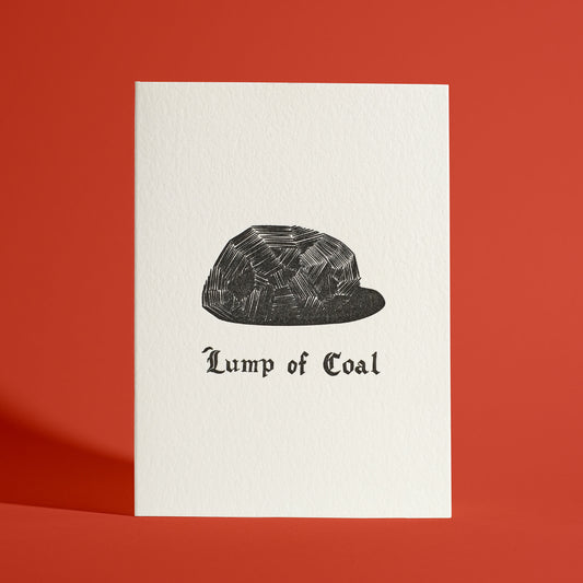 Lump of Coal Letterpress Greeting Card