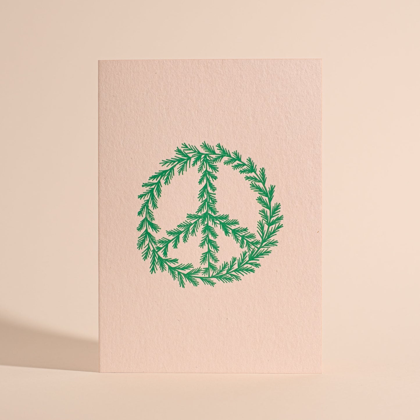 Peace Wreath Letterpress Greeting Card