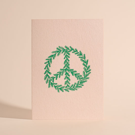 Peace Wreath Letterpress Greeting Card