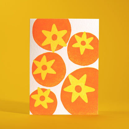 Persimmon Letterpress Greeting Card