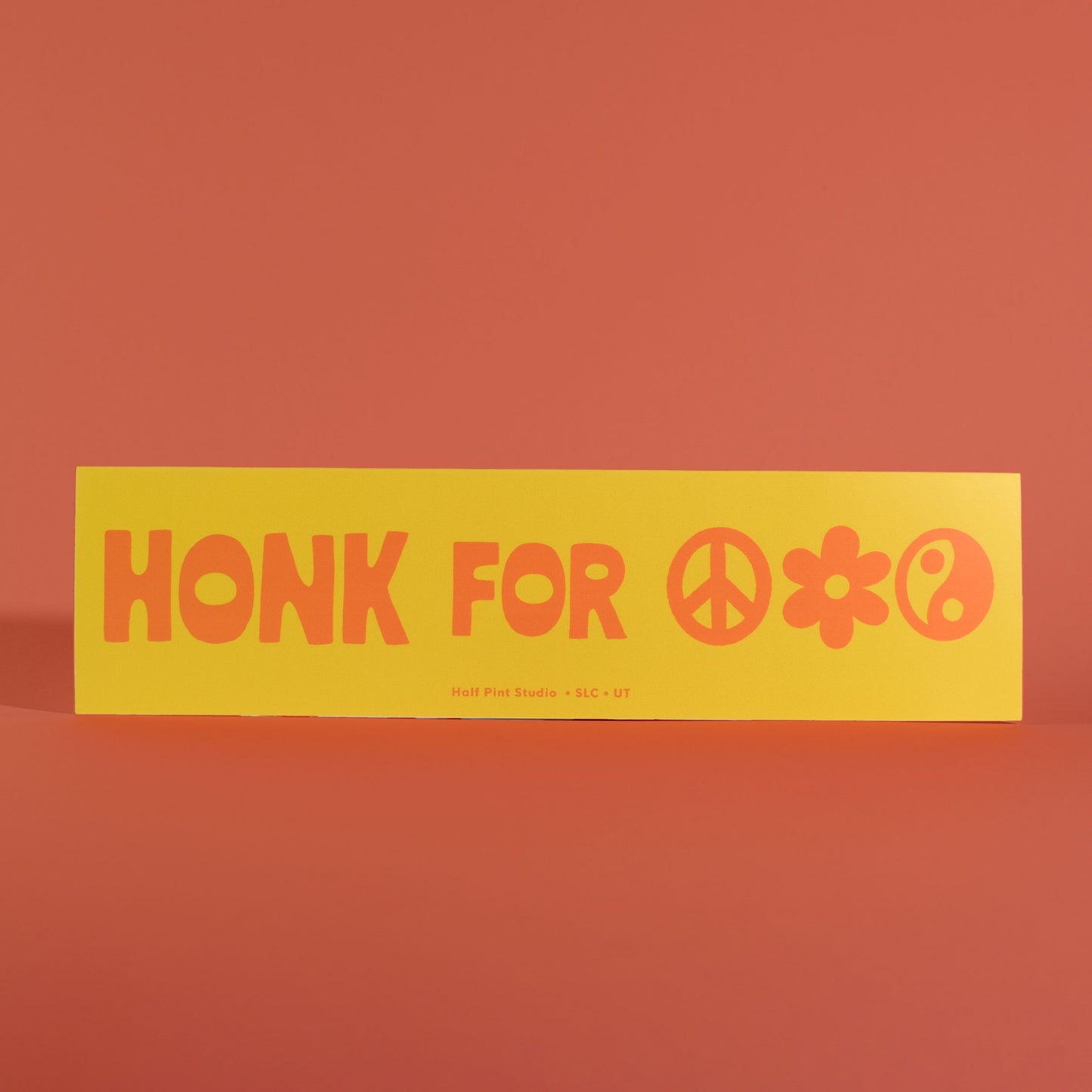 Honk for Peace Love and Balance Bumper Sticker