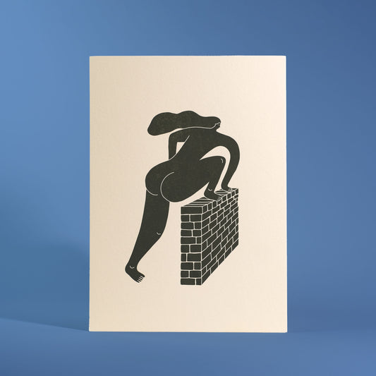 Climb Over Letterpress 5x7" Art Print