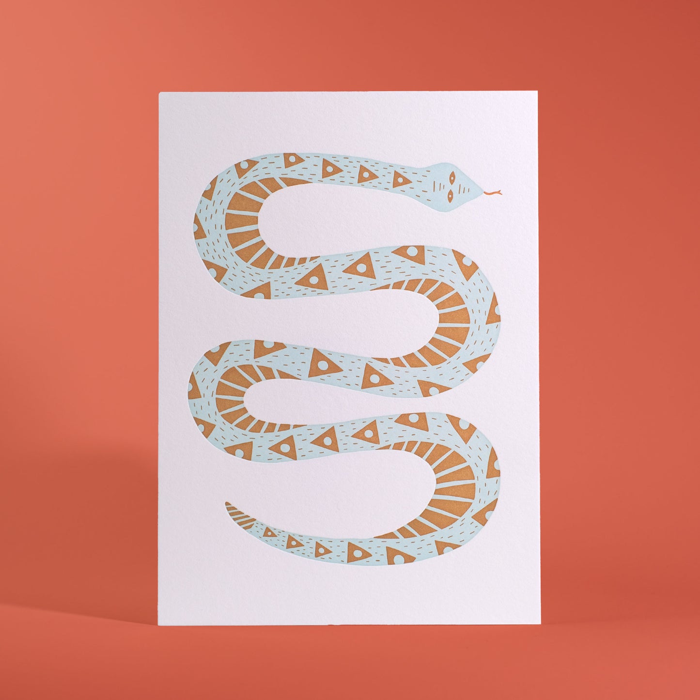 Snake Letterpress 5x7" Art Print